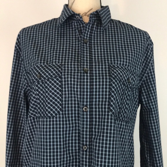 Axist Blue Plaid Men’s Button Down Shirt Size S - Picture 2 of 9